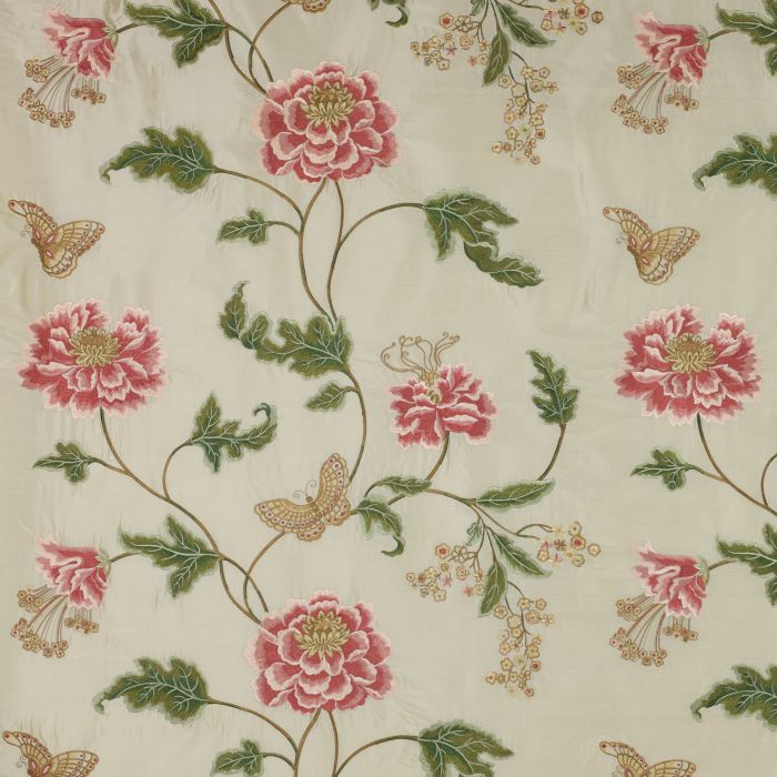 Colefax and Fowler - Oriental Poppy - Pink/Green - F3302/01