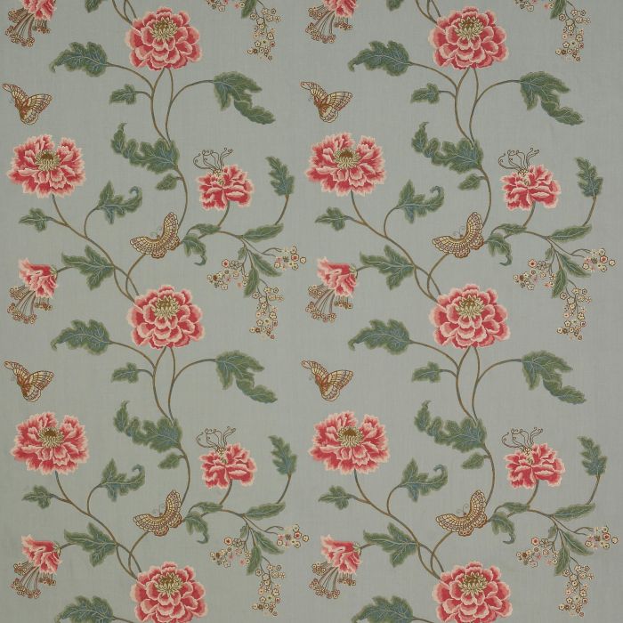 Colefax and Fowler - Oriental Poppy Linen - Old Blue - F4111/02