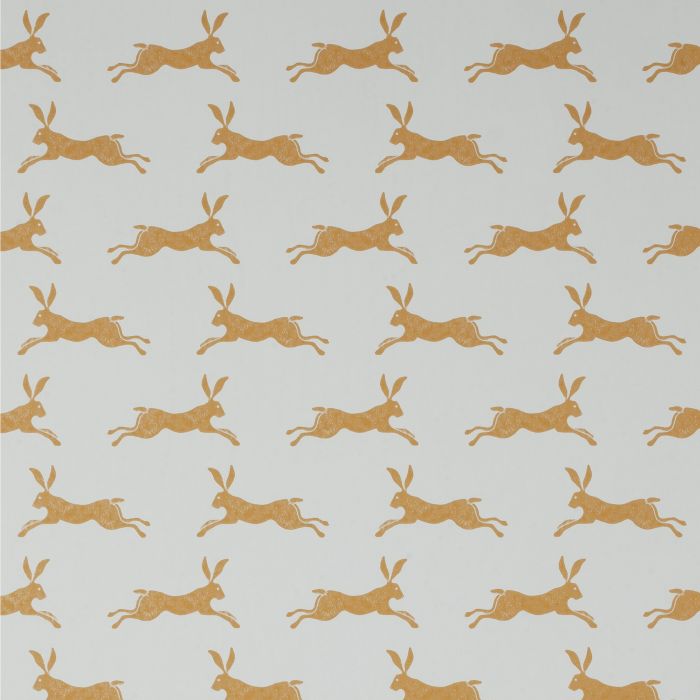 Jane Churchill - Rowan Wallpaper - March Hare Wallpaper - J135W-10 Ochre