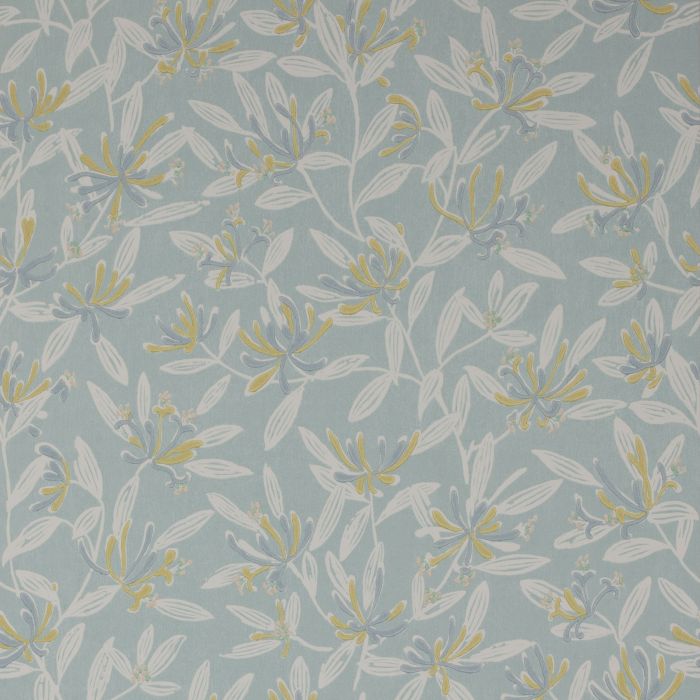 Jane Churchill - Rowan Wallpaper - Nerissa Wallpaper - J174W-01 Aqua