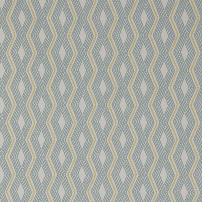 Jane Churchill - Rowan Wallpaper - Pemba Wallpaper - J177W-04 Aqua/Lime