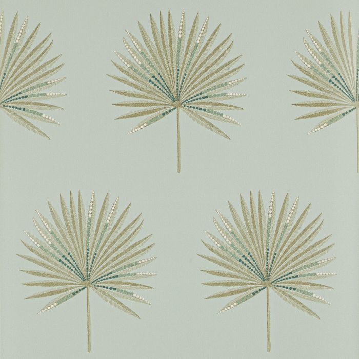 Jane Churchill - Rousseau - Atmosphere VI Wallpapers - Fortunei Wallpaper - J182W-03 Aqua