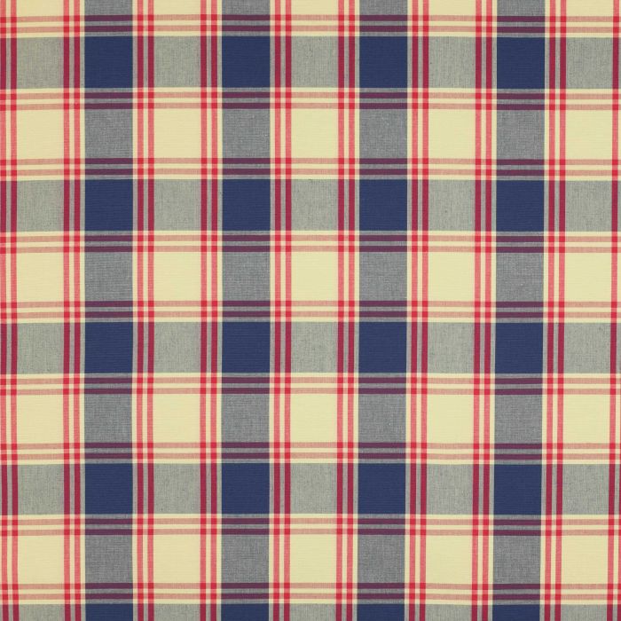 Jane Churchill - Quay Large Check - J229F-01 Dark Blue/Red