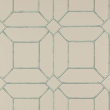 Colefax and Fowler - Summer Palace - Garden Trellis 7947/03 Aqua/Cream