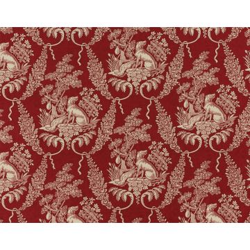 Braquenie - Halte De Chasse - B1744001 Fond Rouge