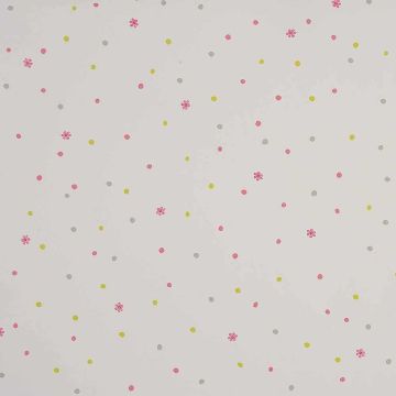 Camengo - Confettis fleurs - 9830123 Gris Rose Vert