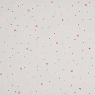 Camengo - Confettis fleurs - 9830345 Bleu Rose Vert