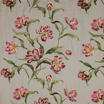 Colefax and Fowler - Delft Tulips Linen - F3403/03 Red/Green