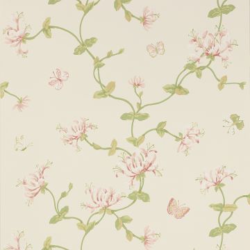 Colefax and Fowler - Jardine Florals - Honeysuckle Garden - W7002-03 - Pink-Green