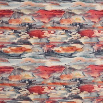 Jane Churchill - Solace Velvet - J0088-03 Red/Slate