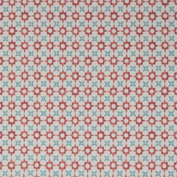 Jane Churchill - Rowan Wallpaper - Tassi Wallpaper - J175W-04 Red/Aqua