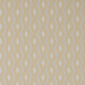 Jane Churchill - Rowan Wallpaper - Pemba Wallpaper - J177W-01 Yellow/Grey