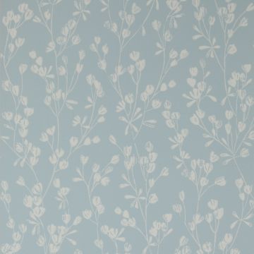 Jane Churchill - Rowan Wallpaper - Ines Wallpaper - J178W-01 Soft Blue