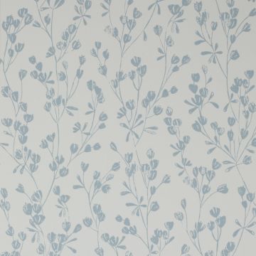 Jane Churchill - Rowan Wallpaper - Ines Wallpaper - J178W-04 Cream/Blue