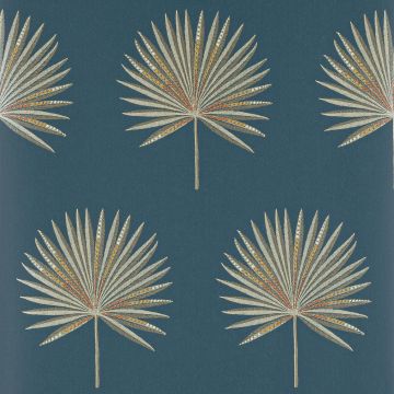 Jane Churchill - Rousseau - Atmosphere VI Wallpapers - Fortunei Wallpaper - J182W-05 Navy/Silver
