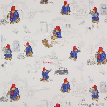 Jane Churchill - London Paddington - J649F-01 Red/Blue