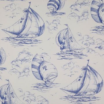 Jane Churchill - Spinnaker - J665F-01 Blue/Cream
