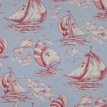 Jane Churchill - Spinnaker - J665F-03 Red/Blue