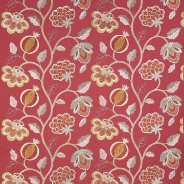 Jane Churchill - Paradise Garden - J719F-04 Red/Gold