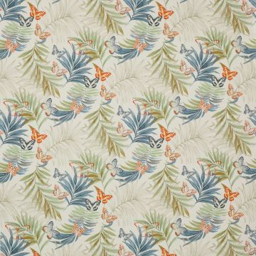 Jane Churchill - Evelyn - J884F-03 Indigo/Orange