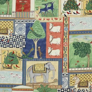 Jane Churchill - Indian Summer - JW10F-01 Dark Blue