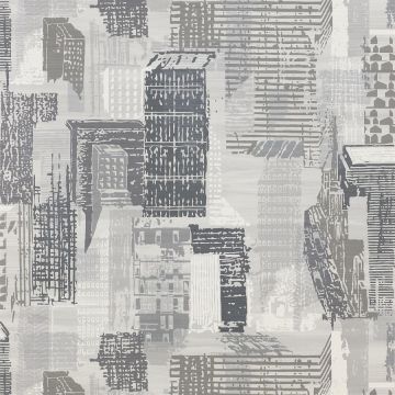 Jane Churchill - Atmosphere Wallpapers Vol III - Cityscape - J171W-01 Black/White