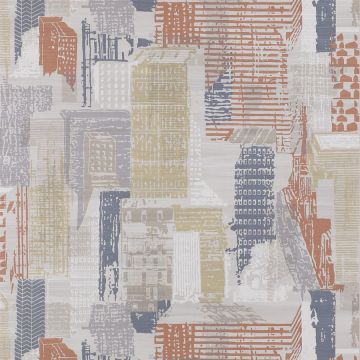 Jane Churchill - Atmosphere Wallpapers Vol III - Cityscape - J171W-04 Grey/Copper