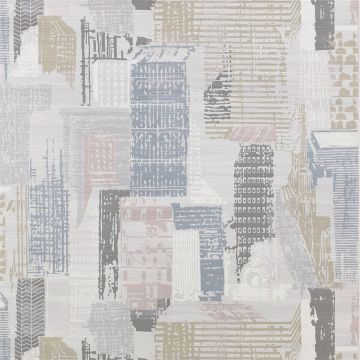 Jane Churchill - Atmosphere Wallpapers Vol III - Cityscape - J171W-05 Grey/Pink