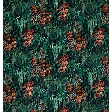 Osborne & Little - Green Wall Velvet - F7677-01
