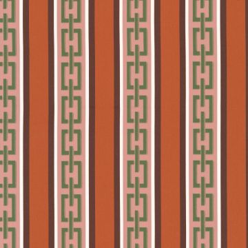 Rubelli - Chain Stripe - 30503-003 Burnt Orange