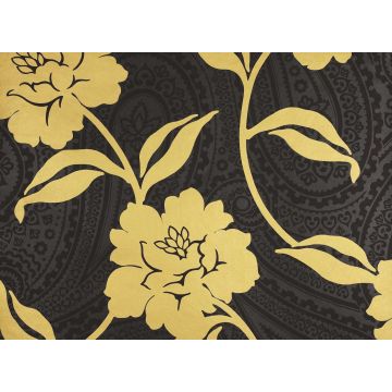 Villa Nova - Kala Floral - Onyx/Dijon W504/09